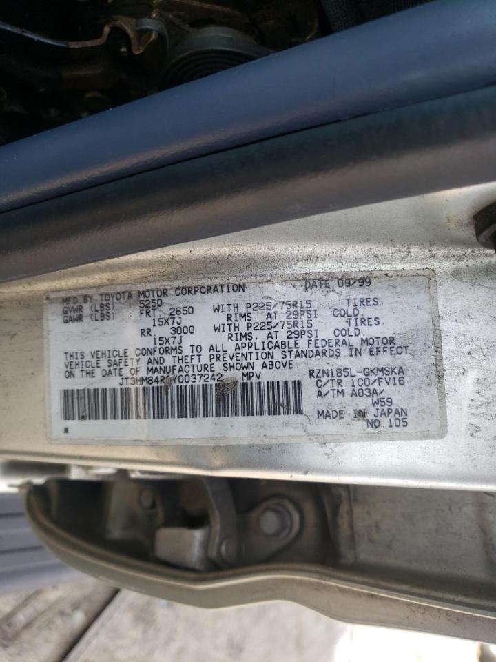 Photo 10 from auction – 2000 TOYOTA 4RUNNER with VIN JT3HM84R0Y0037242