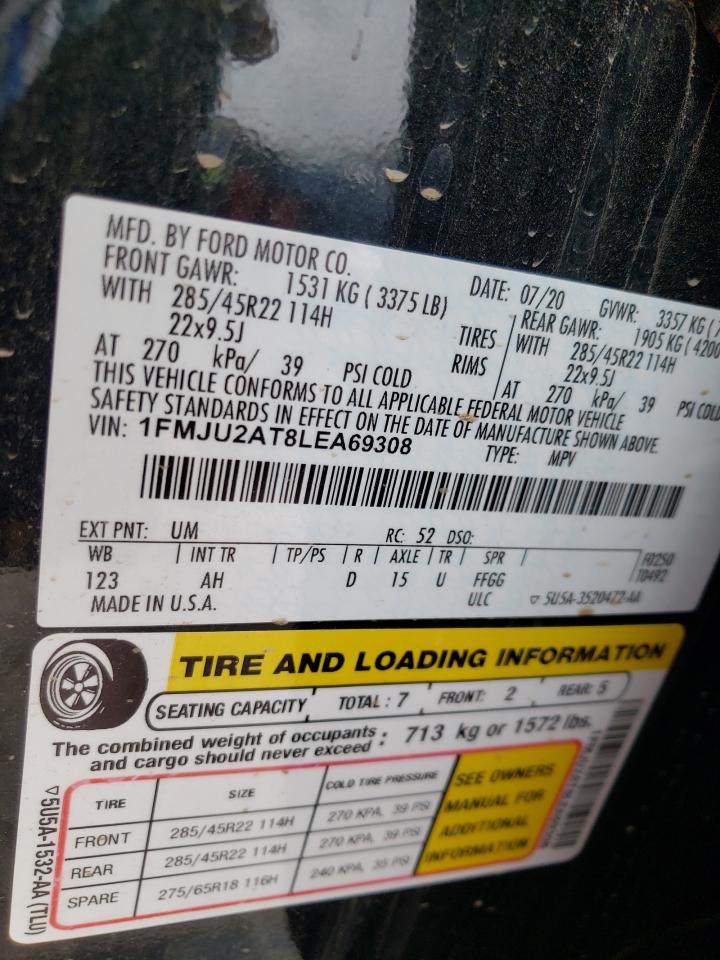 Photo 10 from auction – 2020 FORD EXPEDITION with VIN 1FMJU2AT8LEA69308