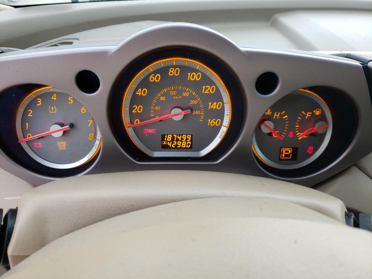 Photo 8 from auction – 2007 NISSAN MURANO SL with VIN JN8AZ08T47W525938