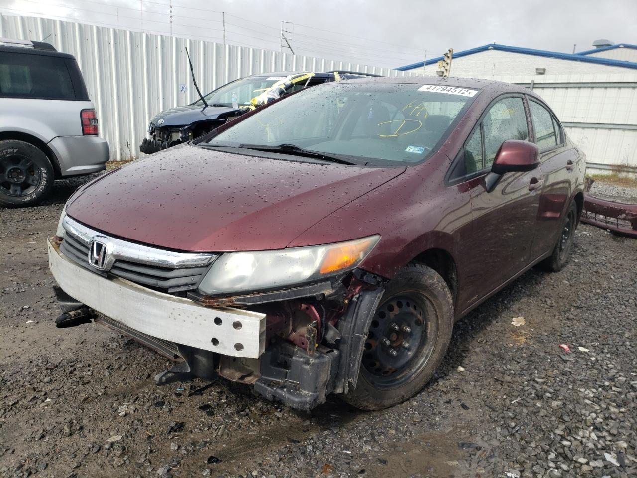 Photo 2 from auction – 2012 HONDA CIVIC LX with VIN 19XFB2F55CE329310