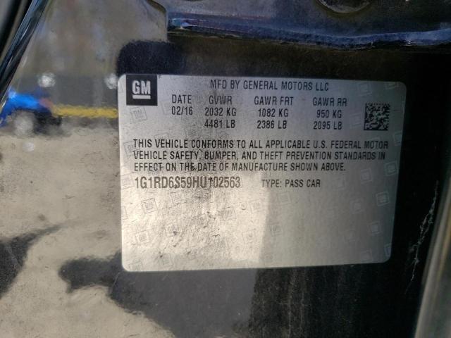 Photo 10 from auction – 2017 CHEVROLET VOLT PREMI with VIN 1G1RD6S59HU102563