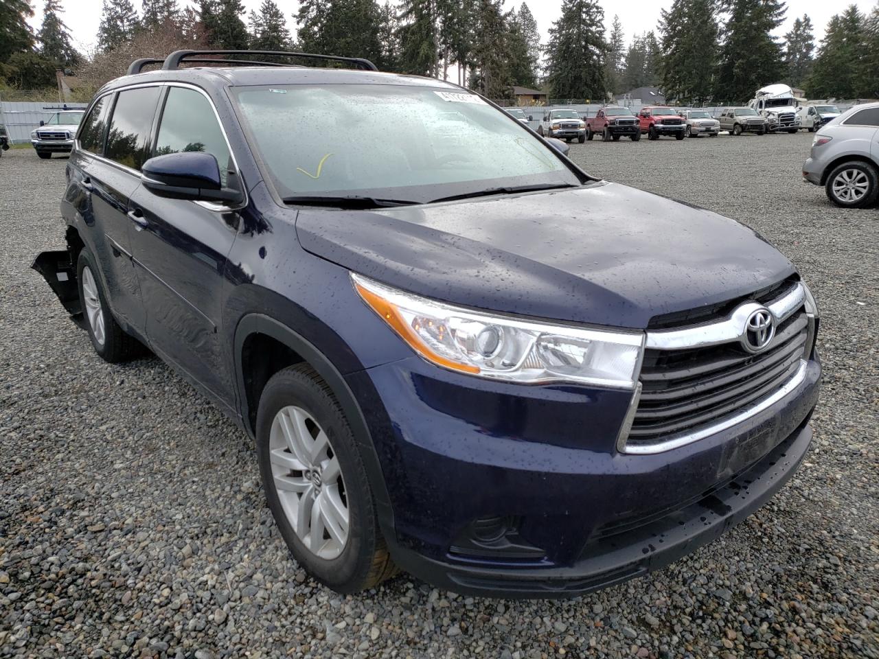 TOYOTA HIGHLANDER 2016 with VIN 5TDZARFH3GS020210 - Photo from auction