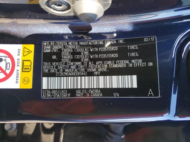 Photo 10 from auction – 2017 LEXUS RX 350 BAS with VIN 2T2BZMCA6HC083442