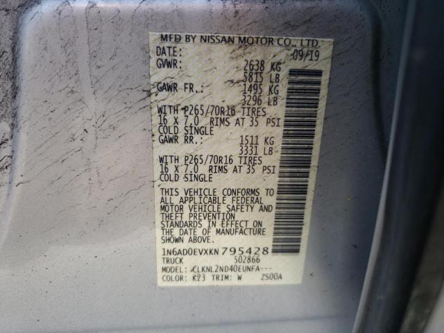 Photo 10 from auction – 2019 NISSAN FRONTIER S with VIN 1N6AD0EVXKN795428