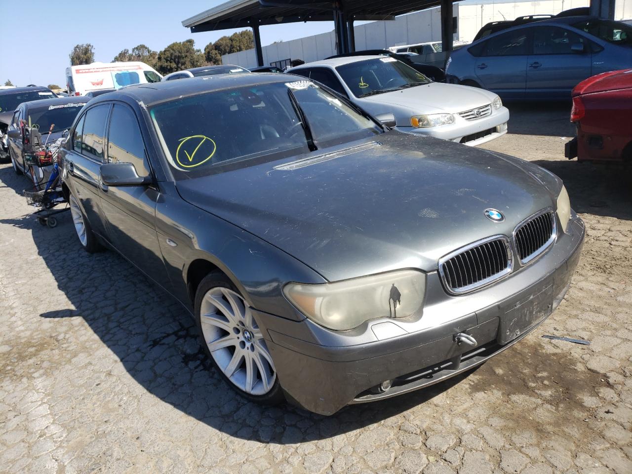 BMW 745 LI 2004 with VIN WBAGN63424DS49218 - Photo from auction