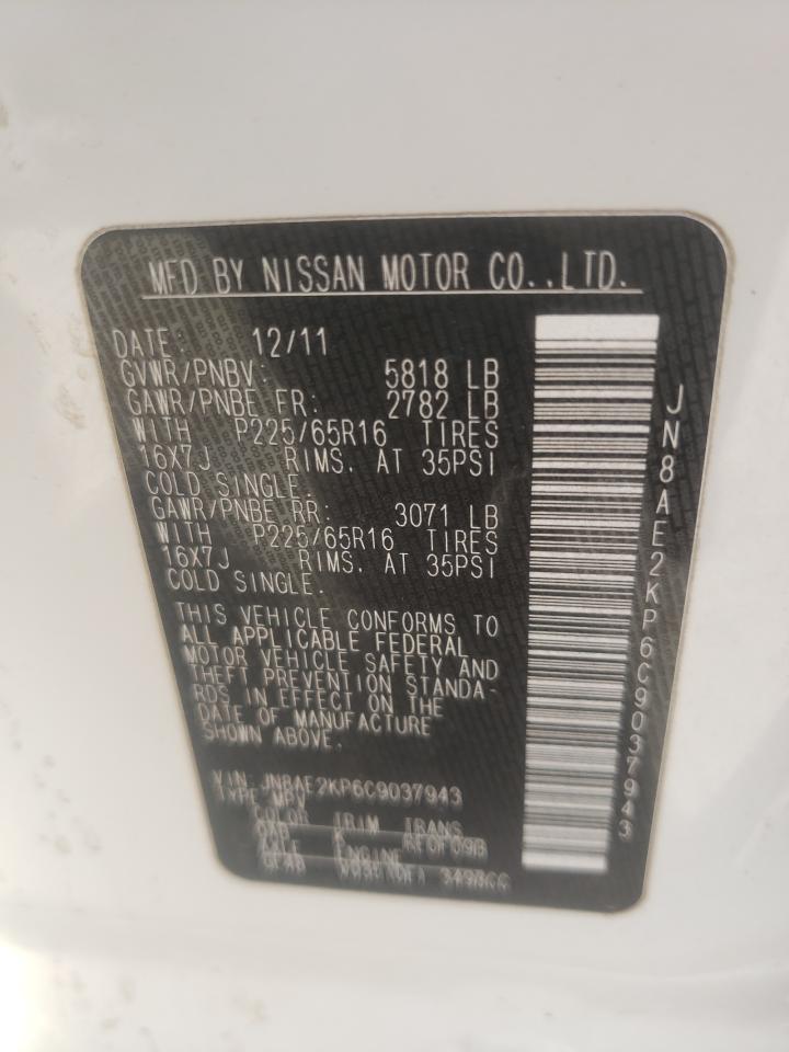 Photo 10 from auction – 2012 NISSAN QUEST S with VIN JN8AE2KP6C9037943