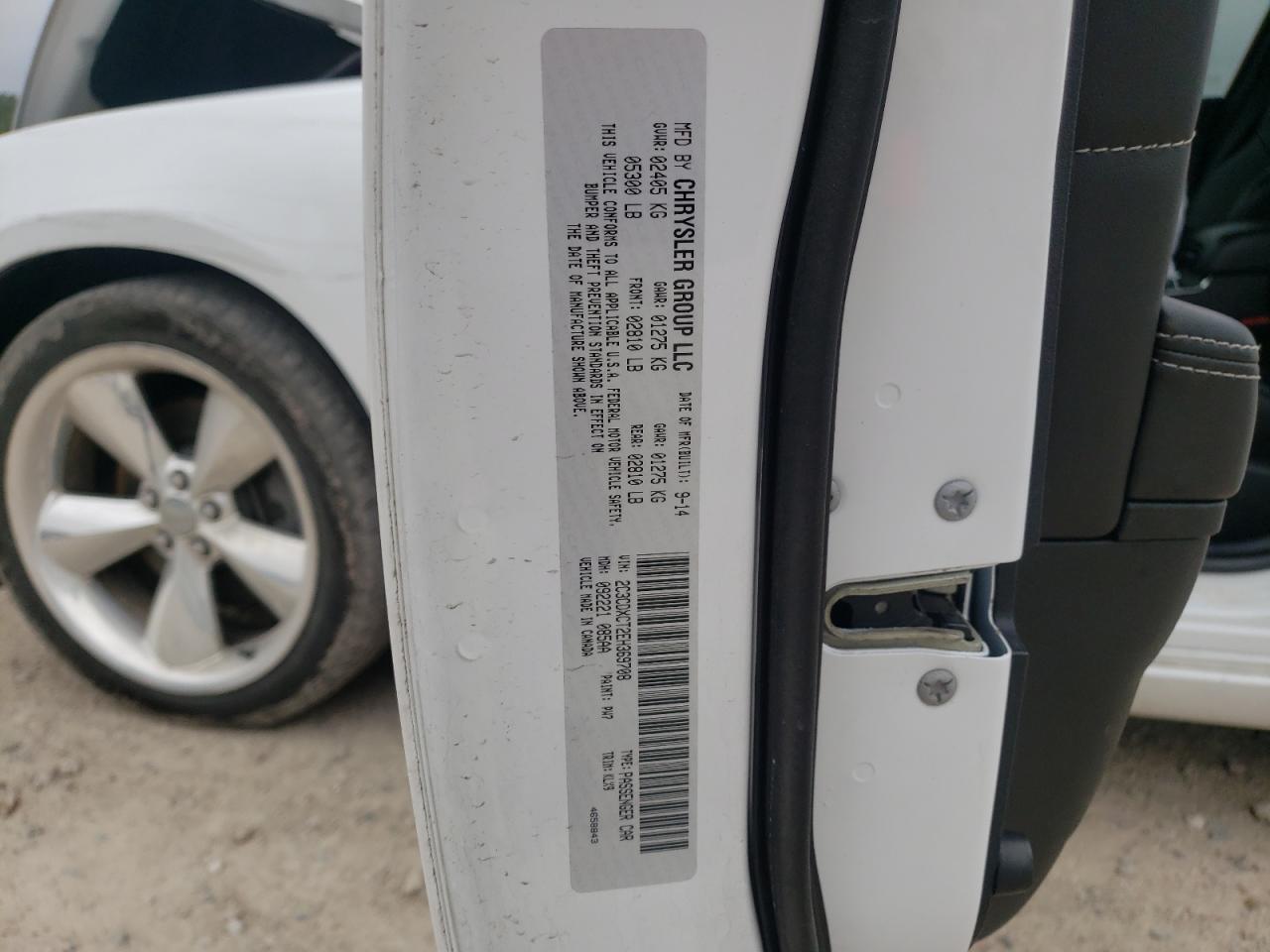 Photo 10 from auction – 2014 DODGE CHARGER R/ with VIN 2C3CDXCT2EH369708