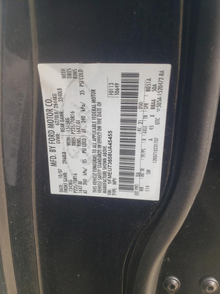 Photo 10 from auction – 2008 FORD EXPLORER X with VIN 1FMEU73858UA45455