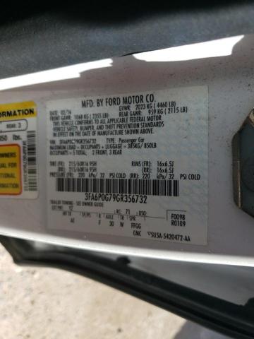 Photo 10 from auction – 2016 FORD FUSION S with VIN 3FA6P0G79GR356732