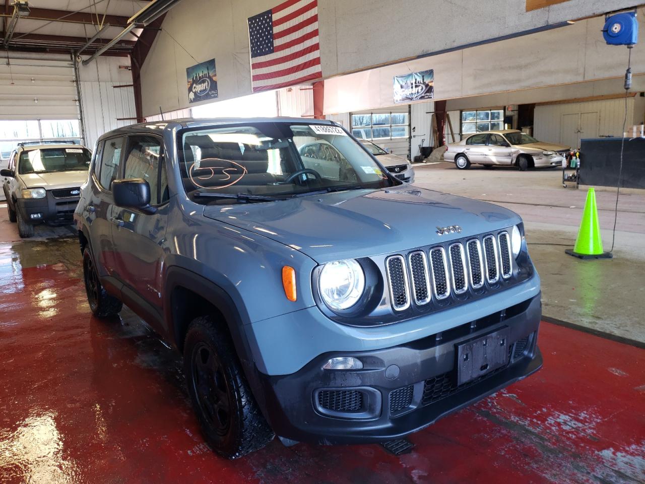 JEEP RENEGADE S 2017 with VIN ZACCJBAB3HPF95891 - Photo from auction