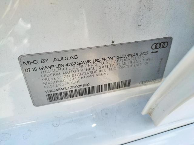 Photo 10 from auction – 2016 AUDI A4 PREMIUM with VIN WAUAFAFL1GN005860