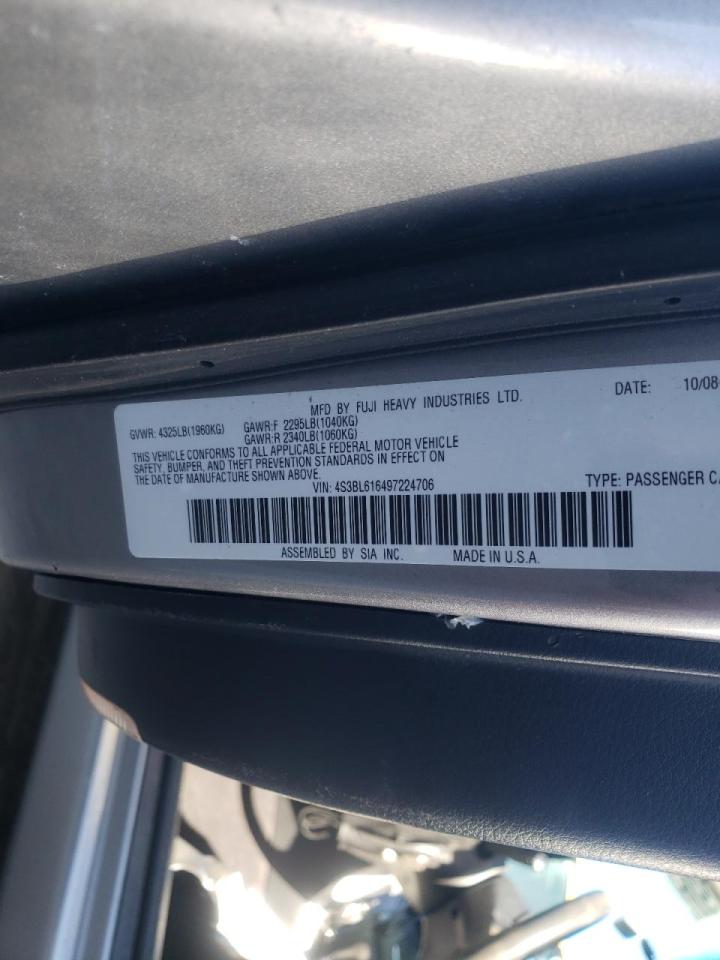 Zdjęcie 10 z aukcji – 2009 SUBARU LEGACY 2.5 z VIN 4S3BL616497224706