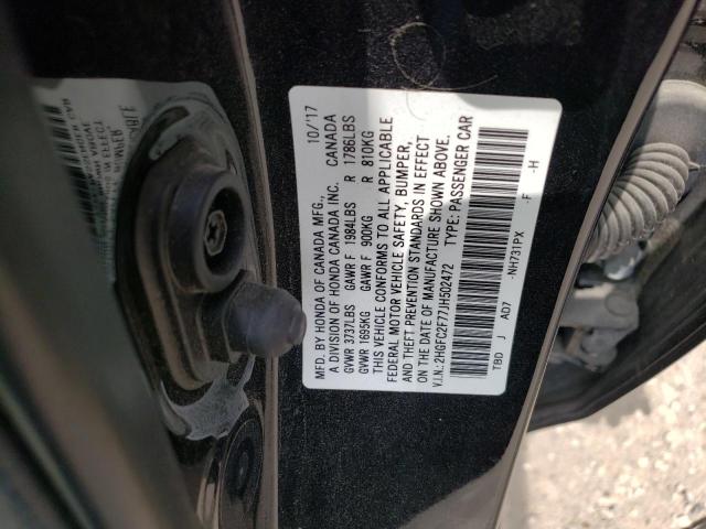Photo 10 from auction – 2018 HONDA CIVIC EX with VIN 2HGFC2F77JH502472