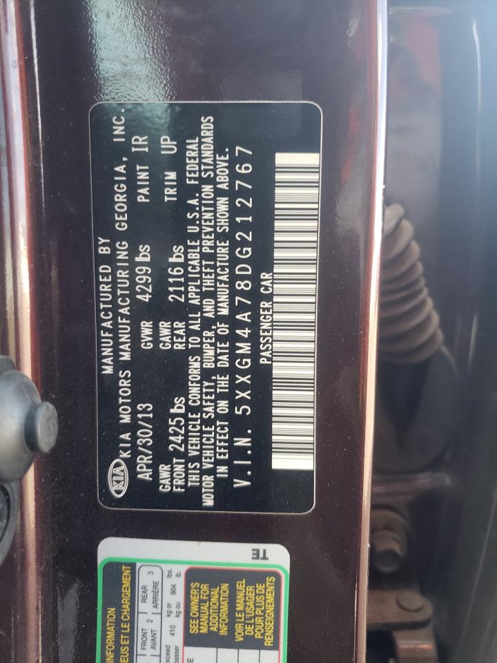 Photo 10 from auction – 2013 KIA OPTIMA LX with VIN 5XXGM4A78DG212767