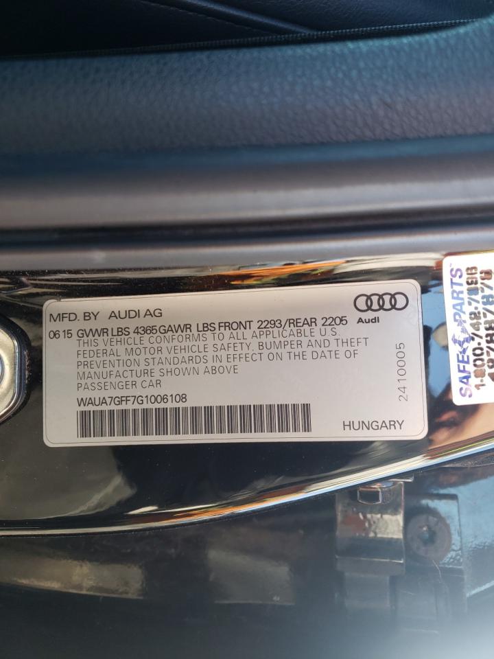 Photo 10 from auction – 2016 AUDI A3 PREMIUM with VIN WAUA7GFF7G1006108