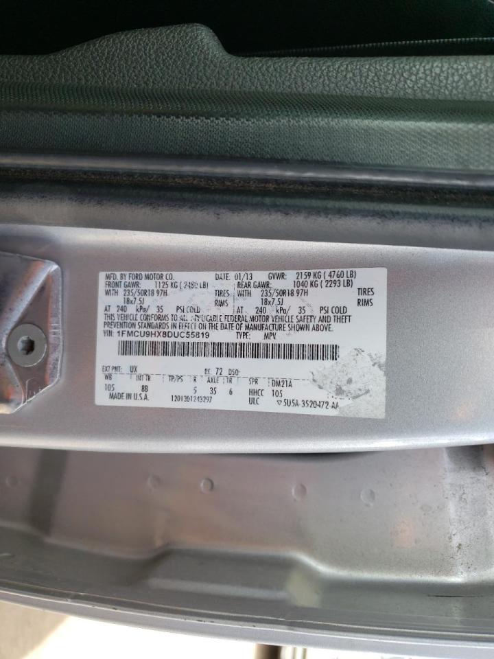 Photo 10 from auction – 2013 FORD ESCAPE SEL with VIN 1FMCU9HX8DUC55819