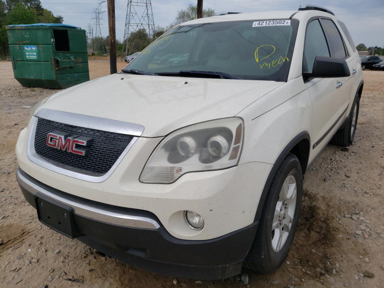 Photo 2 from auction – 2009 GMC ACADIA SLE with VIN 1GKER13D09J152727