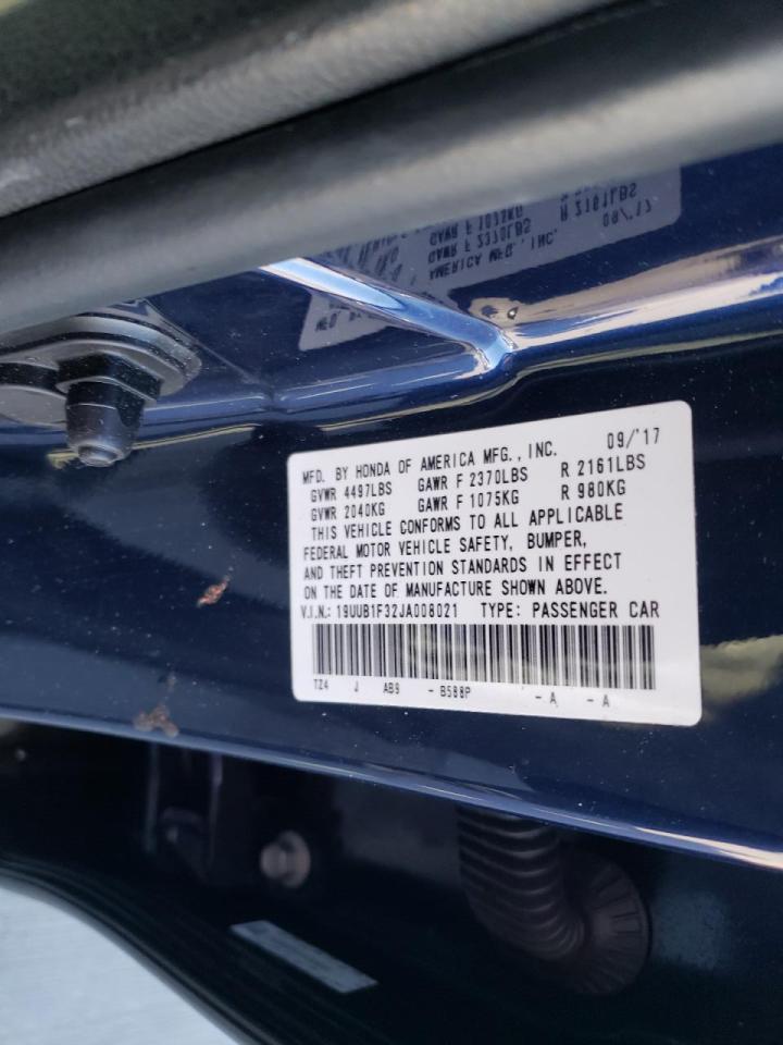Photo 10 from auction – 2018 ACURA TLX with VIN 19UUB1F32JA008021
