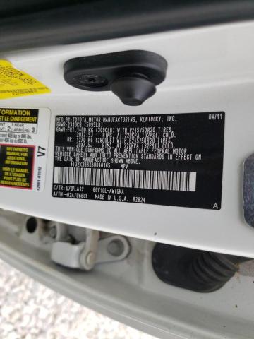 Photo 10 from auction – 2011 TOYOTA VENZA with VIN 4T3ZK3BBXBU040165