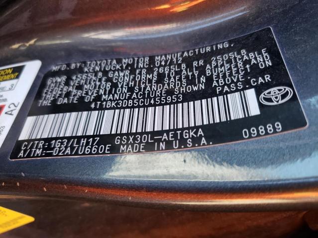Фото 10 с аукциона – 2012 TOYOTA AVALON BAS с VIN 4T1BK3DB5CU455953