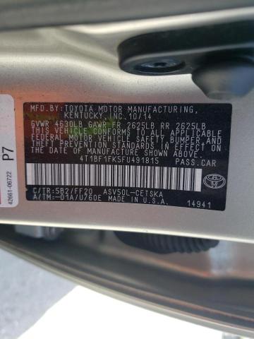 Photo 10 from auction – 2015 TOYOTA CAMRY LE with VIN 4T1BF1FK5FU491815