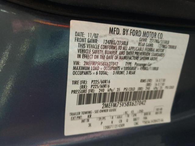 Photo 10 from auction – 2008 MERCURY GRAND MARQ with VIN 2MEFM75V58X627042