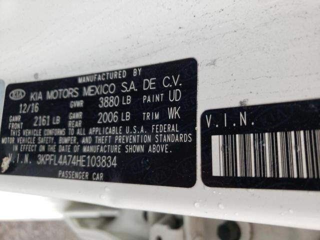 Photo 10 from auction – 2017 KIA FORTE LX with VIN 3KPFL4A74HE103834