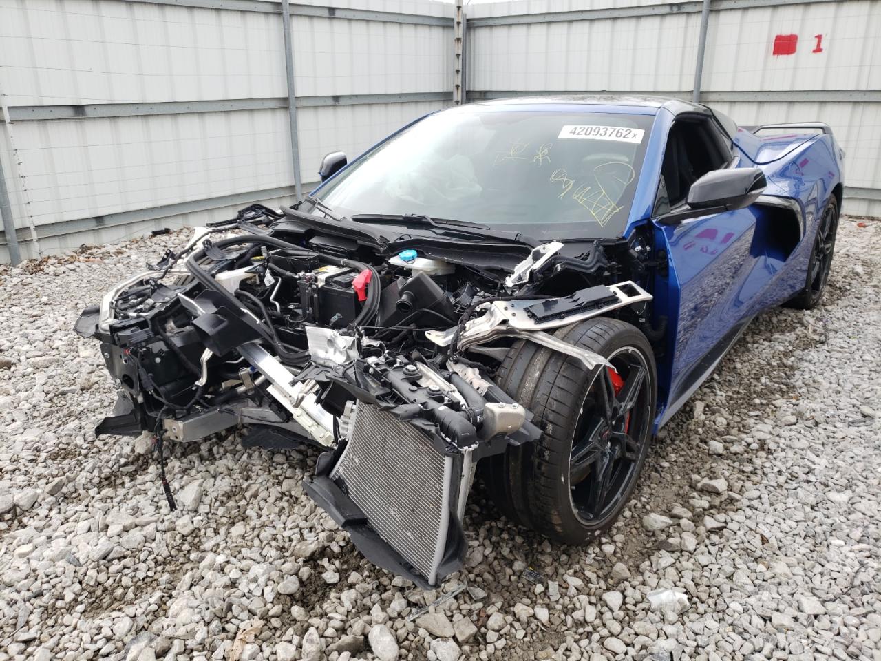 Photo 2 from auction – 2021 CHEVROLET CORVETTE S with VIN 1G1YB3D49M5100756