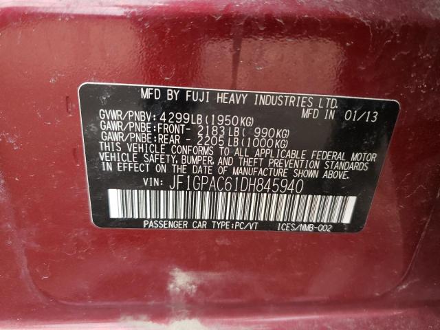 Photo 10 from auction – 2013 SUBARU IMPREZA PR with VIN JF1GPAC61DH845940