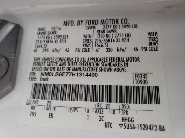 Photo 10 from auction – 2017 FORD TRANSIT CO with VIN NM0LS6E77H1314490