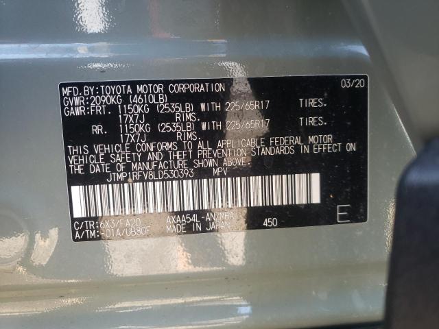 Photo 10 from auction – 2020 TOYOTA RAV4 XLE with VIN JTMP1RFV8LD530393