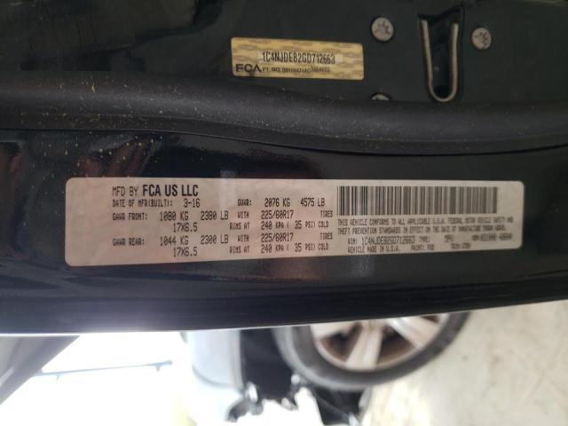 Photo 10 from auction – 2016 JEEP COMPASS LA with VIN 1C4NJDEB2GD712663