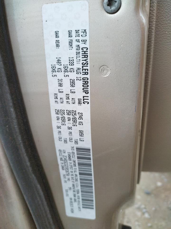 Photo 10 from auction – 2013 DODGE GRAND CARA with VIN 2C4RDGCG2DR536750