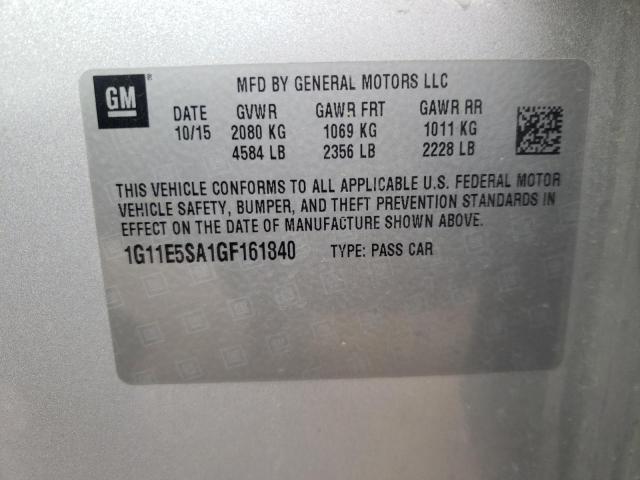 Photo 10 from auction – 2016 CHEVROLET MALIBU LIM with VIN 1G11E5SA1GF161840