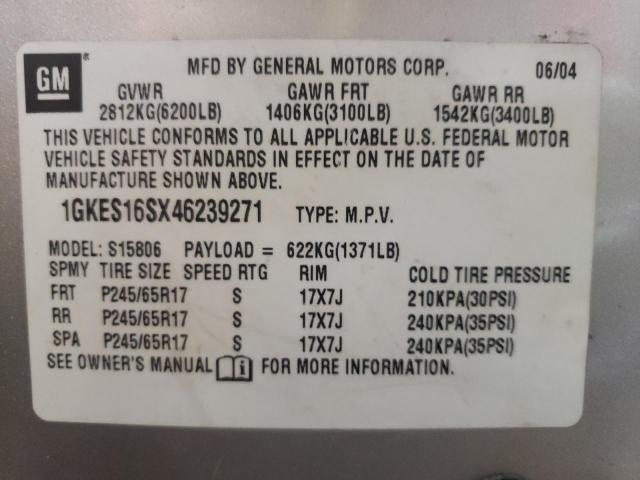 Photo 10 from auction – 2004 GMC ENVOY XL with VIN 1GKES16SX46239271