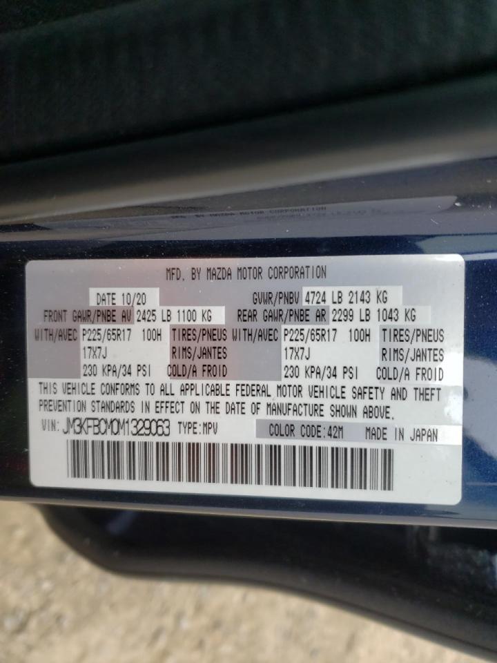 Photo 10 from auction – 2021 MAZDA CX-5 TOURI with VIN JM3KFBCM0M1329063