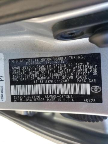Photo 10 from auction – 2015 TOYOTA CAMRY LE with VIN 4T1BF1FK8FU112483