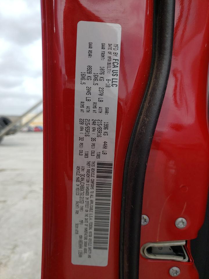 Photo 10 from auction – 2019 JEEP COMPASS SP with VIN 3C4NJCAB6KT613153
