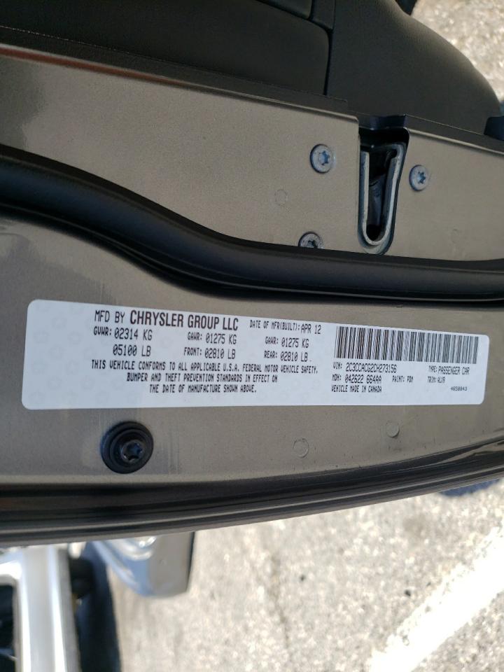 Photo 10 from auction – 2012 CHRYSLER 300 LIMITE with VIN 2C3CCACG2CH273156