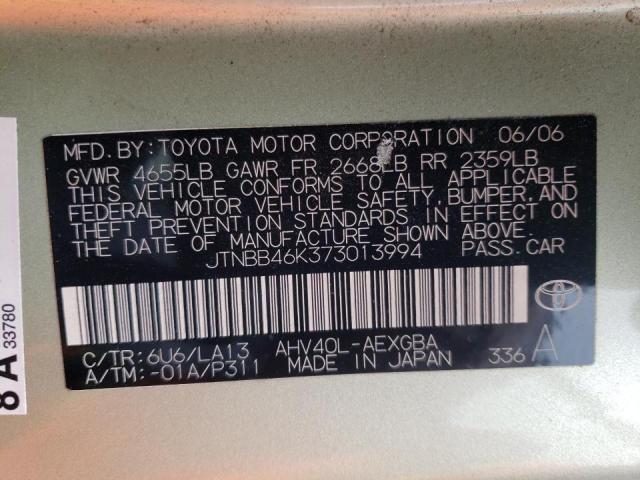 Photo 10 from auction – 2007 TOYOTA CAMRY HYBR with VIN JTNBB46K373013994