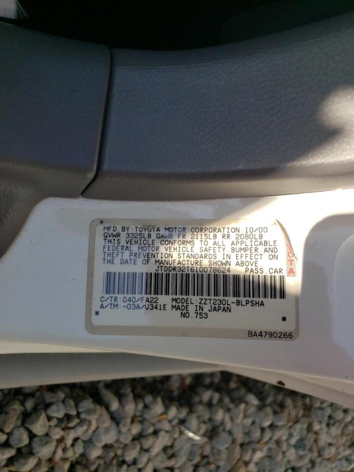 Photo 10 from auction – 2001 TOYOTA CELICA GT with VIN JTDDR32T610078624
