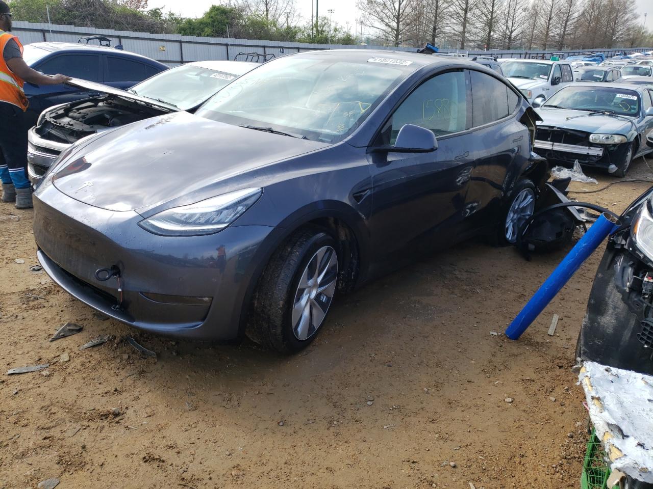 Photo 2 from auction – 2021 TESLA MODEL Y with VIN 5YJYGDEE0MF225214