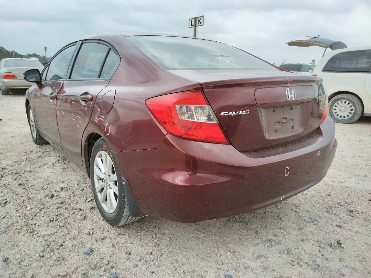 Photo 3 from auction – 2012 HONDA CIVIC EX with VIN 2HGFB2F86CH510271