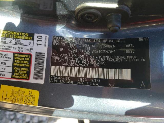 Photo 10 from auction – 2017 TOYOTA SIENNA LE with VIN 5TDKZ3DC1HS792883