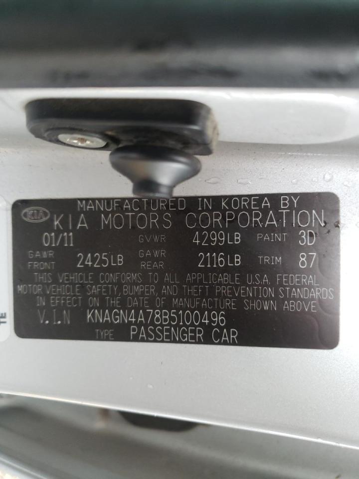 Photo 10 from auction – 2011 KIA OPTIMA EX with VIN KNAGN4A78B5100496