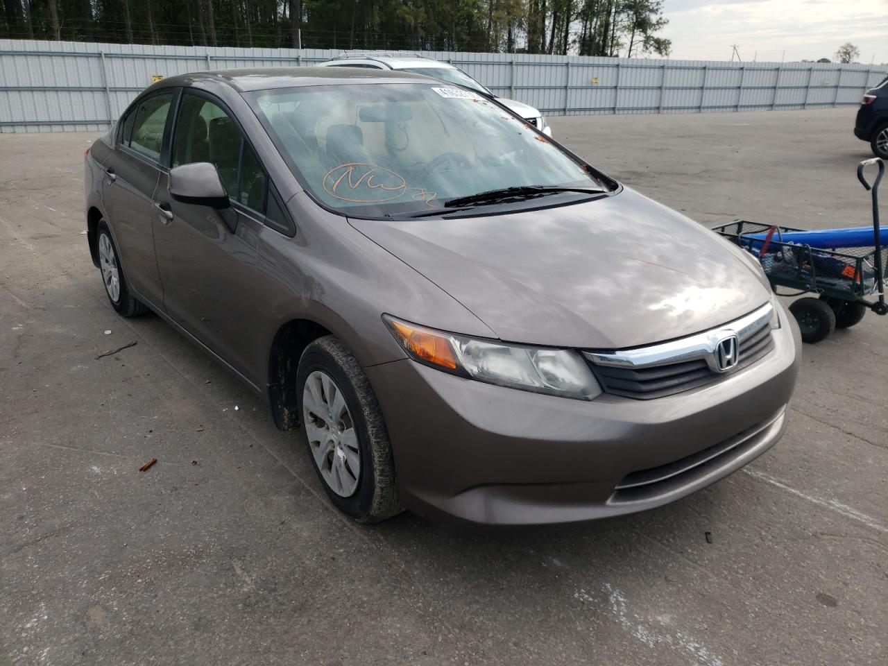 HONDA CIVIC LX 2012 with VIN JHMFB2F56CS001633 - Photo from auction