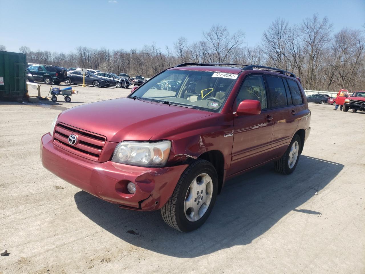 Photo 2 from auction – 2005 TOYOTA HIGHLANDER with VIN JTEEP21A050127063