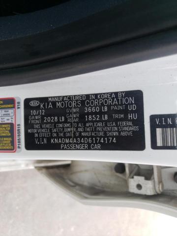 Photo 10 from auction – 2013 KIA RIO LX with VIN KNADM4A34D6174174