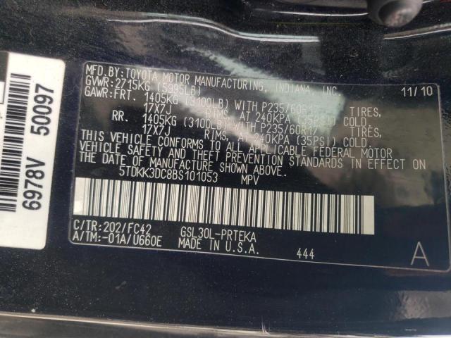 Photo 10 from auction – 2011 TOYOTA SIENNA LE with VIN 5TDKK3DC8BS101053