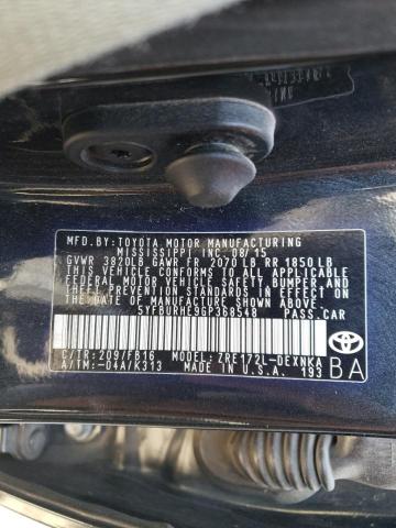TOYOTA COROLLA L 2016 with VIN 5YFBURHE9GP368548 - Photo from auction